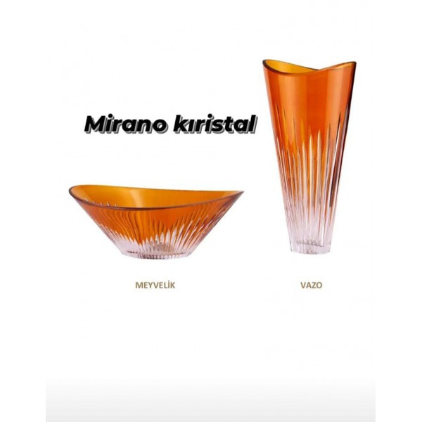 Mirano Kıristal-Meyvelik&Vazo