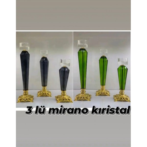 3 lü Mirano Kıristal